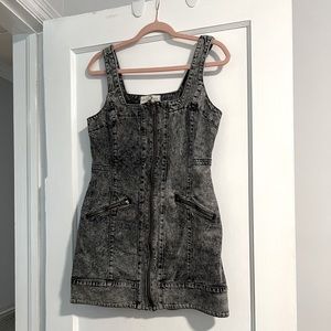 Free People, denim overall style dress